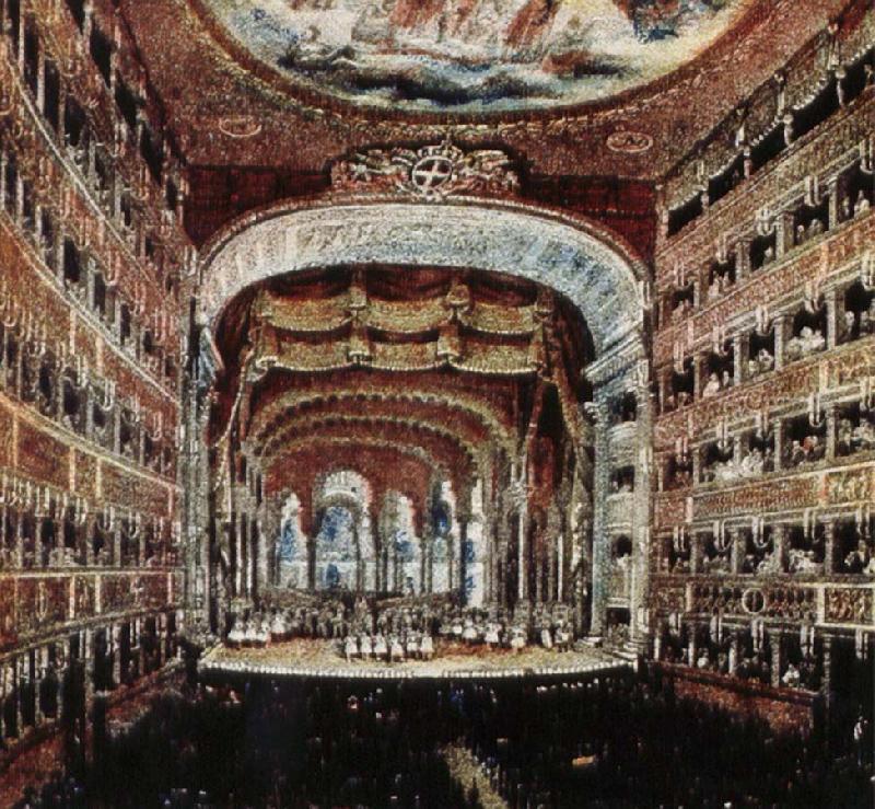 leigh hunt the interior of the teatro san carlo in naples where several of rossini s operas were fist performed Sweden oil painting art